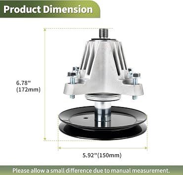 Keycci 618P09258 Lawn Mower Deck Spindle Assembly, Compatible with Cub Cad-et XT2-LX46, XT1-LT46 C-Raftsman T2400 T-Roy Bilt S-uper Bronco 46 XP, 46I XP Lawn Mower, Replace 618-09258 1 Pack