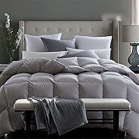 Vista 1 de MNXOIA Edredón de plumón de ganso blanco 100 % de hotel, tamaño King Queen