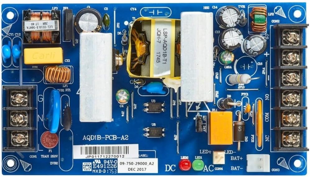 Securitron AQD1 Dual Voltage Switching Power Supply with Enclosure, 1A Output, Thermal Shutdown Protection with Auto Restart, Circuit Breaker Protects, 12 VDC or 24 VDC Selectable Input