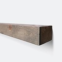 Vista 35 de Chimenea, Rústico, Estante, Manto Flotante, Madera Real, Viga, URBANDI (Provincial, 48Lx6Hx8D)