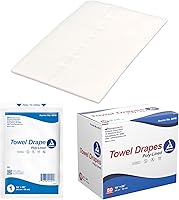 Dynarex Sterile Disposable Towel Drapes 18x26 Inch - Poly-Interlined Medical Surgical Drapes, 50 Count Box for Procedures
