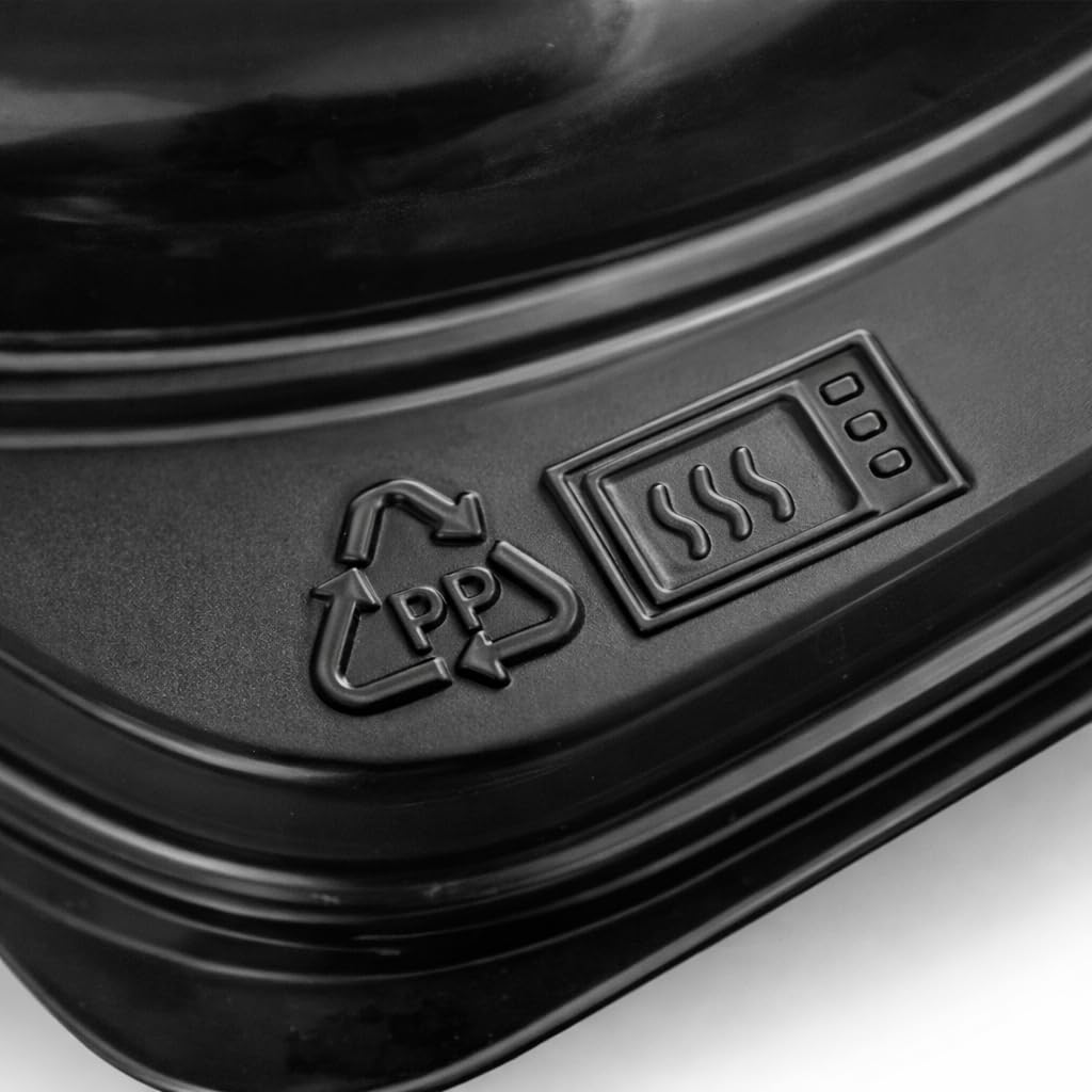 Envase Desechable para Comida con Tapa, Apto para Microondas, Take Away, Hostelería, Resistente -20 a 120 Grados, restauración, comida para llevar (40, 400.0, Mililitros)