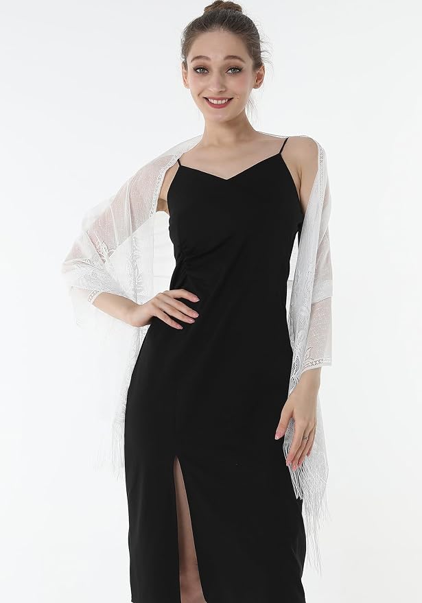 Pashmina de Encaje para Mujer para Vestidos de Fiesta miniatura 4