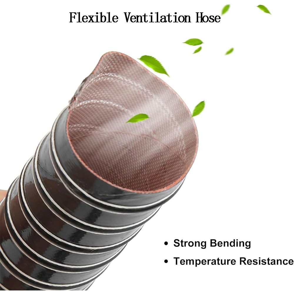 20 35 45 65 76 89 115 127mm Tubo Flessibile in Silicone Condotti Tubo di Ventilazione Flessibile Condotto Flessibile per Automobili/Fabbriche/Tunnel(2m(6.6ft),115mm)