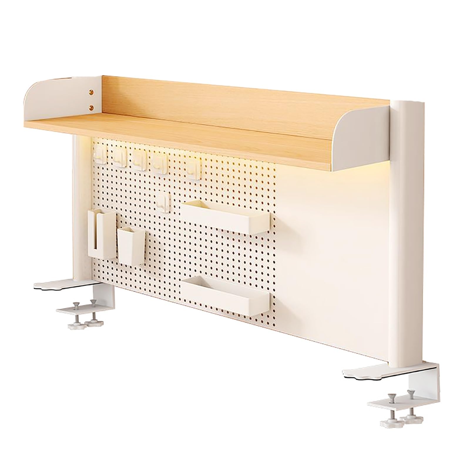 Morsetto sulla scrivania Estensione della scrivania Pannello Forato Postazione di Lavoro, Pannello Privacy per scrivania da Gioco, Accessori da scrivania (80 * 63 cm/30 * 25 Pollici)