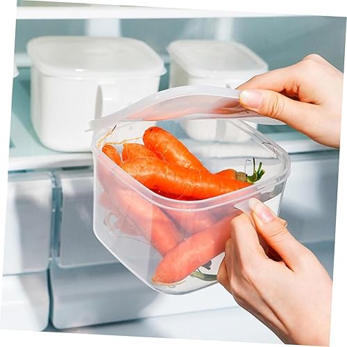 Miniatura 3 de 2 recipientes herméticos para almacenamiento de alimentos con tapas, contenedores de plástico transparente para cocina y refrigerador, ideal para