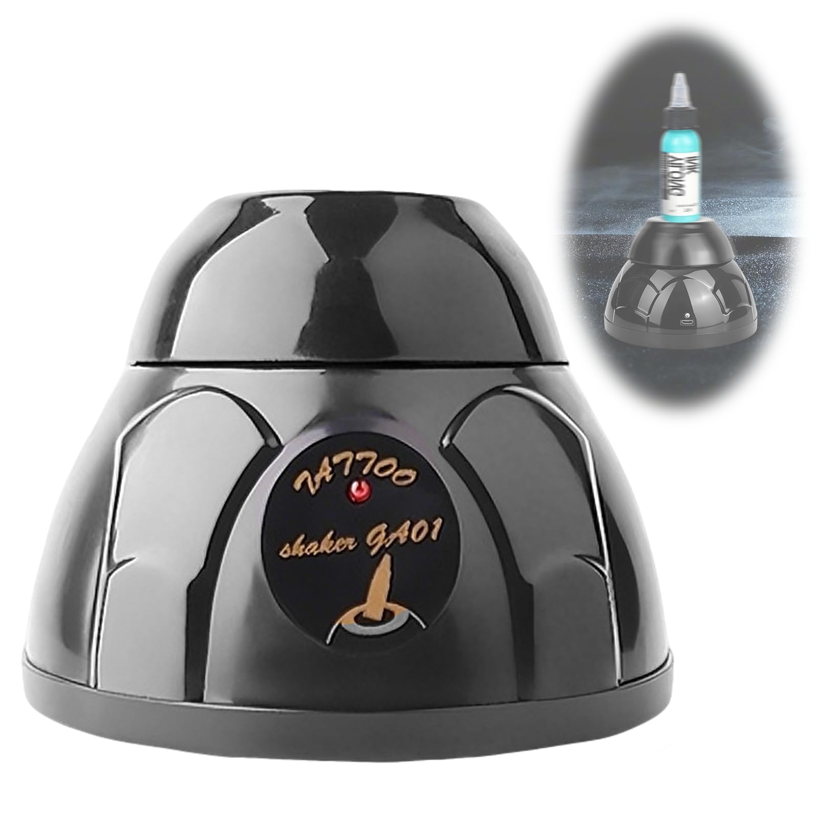 Mini Mezclador Vortex, 5200 RPM Mini Mezclador de Vórtice para Salones de Uñas, Agitador Vortex para Mezcla de Laboratorio, Esmalte de Uñas, Tinta de Tatuaje, Mezcla de Pinturas Acrílicas