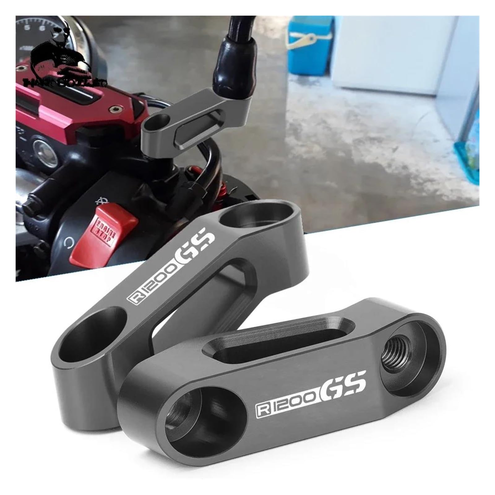 PrzedłUżKa Lusterka Wstecznego Dla R1200GS ADV LC R1200R R1200RS R1200RT R1200 GS R RS RT(Black2)