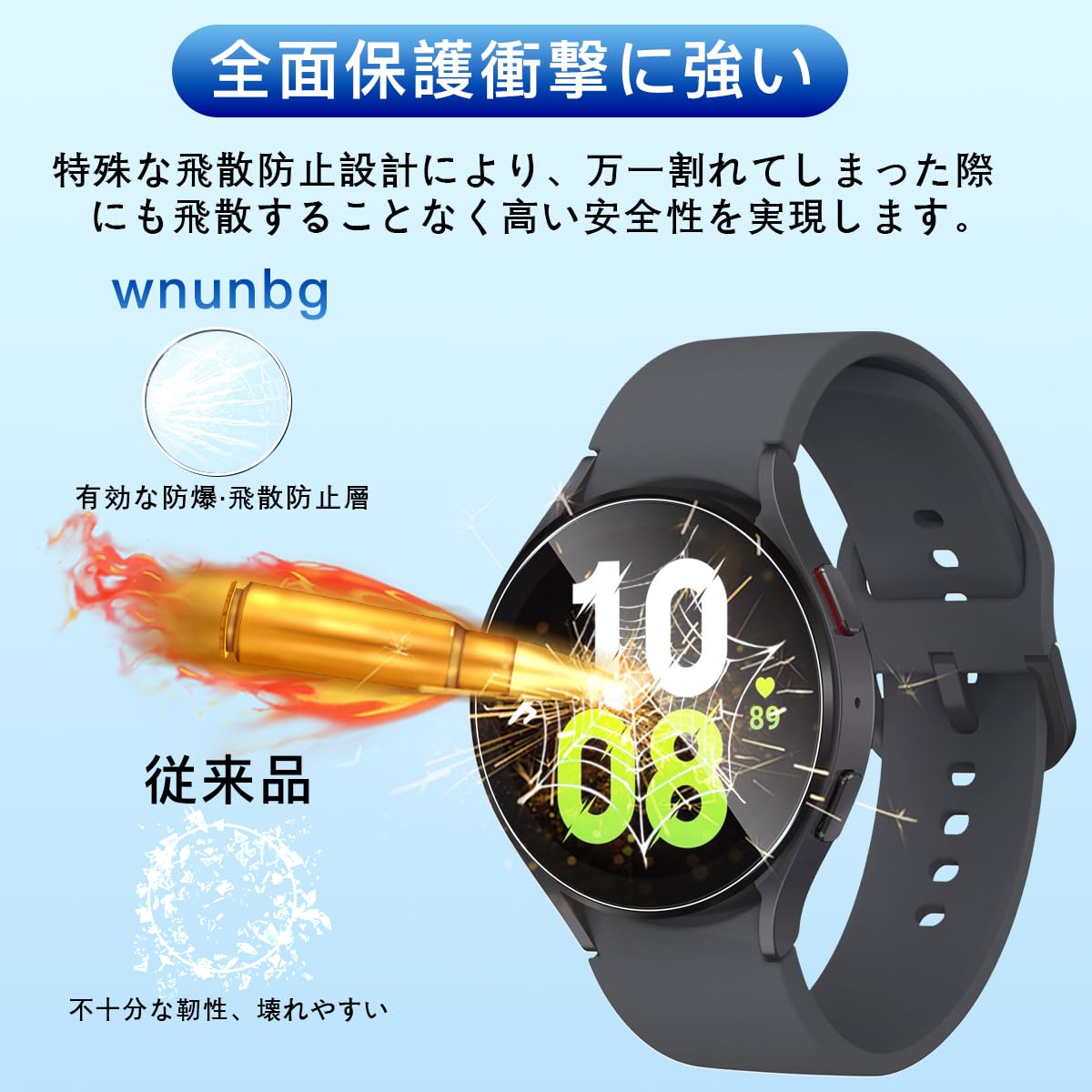 Amazon | 【wnunbg 3枚セット】 対応 Galaxy Watch 6 40MM ガラス