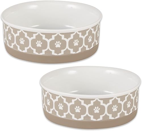 Miniatura 18 de Recipiente y contenedor para mascotas Bone Dry Lattice Collection, plato único, pequeño, 4.25x2 pulgadas, aguamarina Agua,Negro -,Gris,Nautical