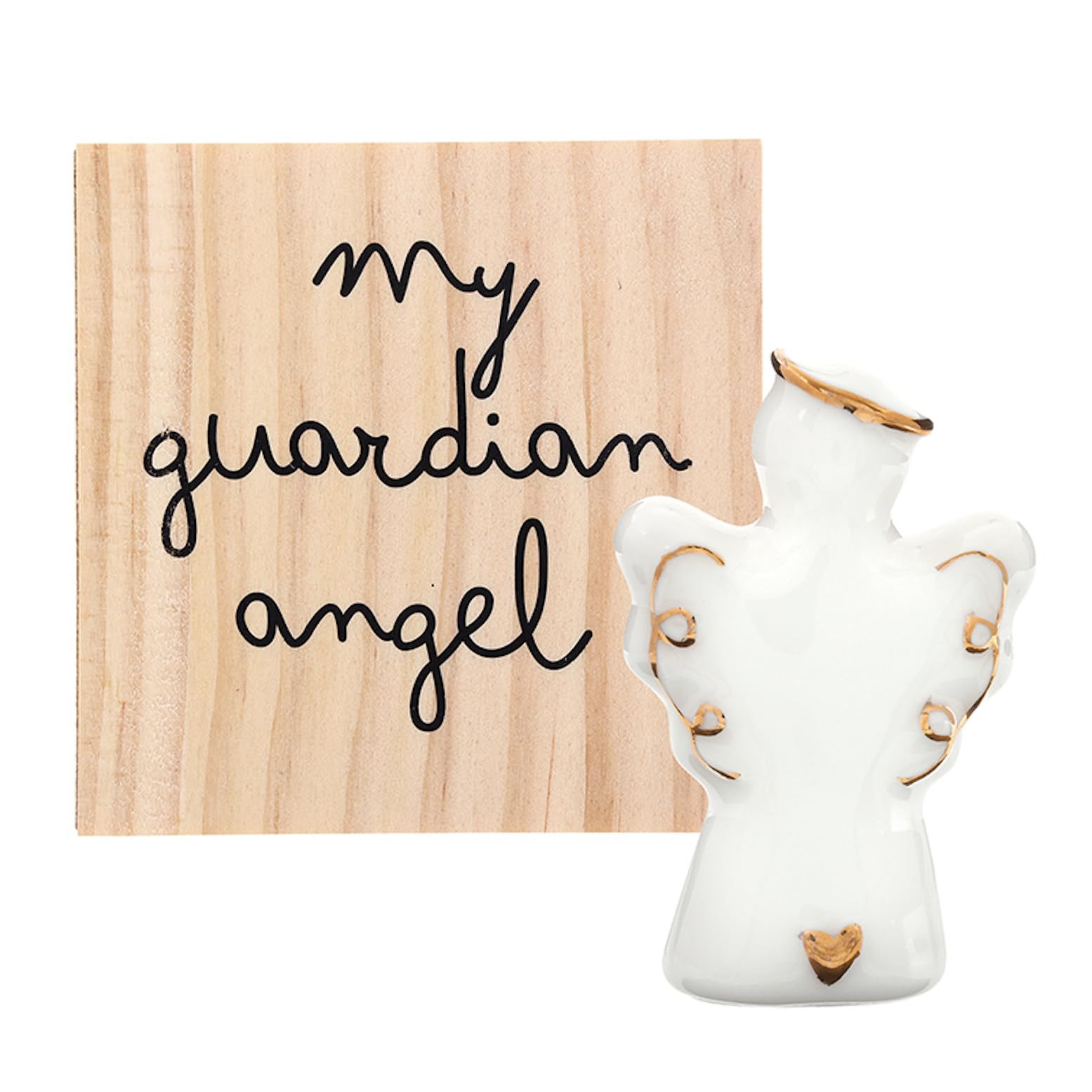 Santa Barbara Design Studio Women's Guardian Angel Christmas Keepsake Ceramic Angel Gift Boxed Mini Figurine, 1.75" Tall, My