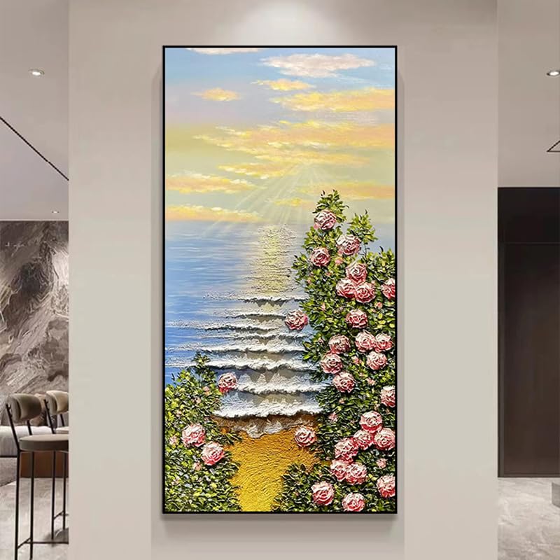 月末セール油彩画 山の風景 KENJI 96cm×64cm×3cm 月末セール油彩画 山