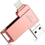 MFi Certified 512GB Flash Drives 3.0 High Speed 3ni1 USB Stick External Storage for iPhone/PC/iPad/Android/More Devices for Photos and Videos Transfer Storage Backup(512GB-pink)
