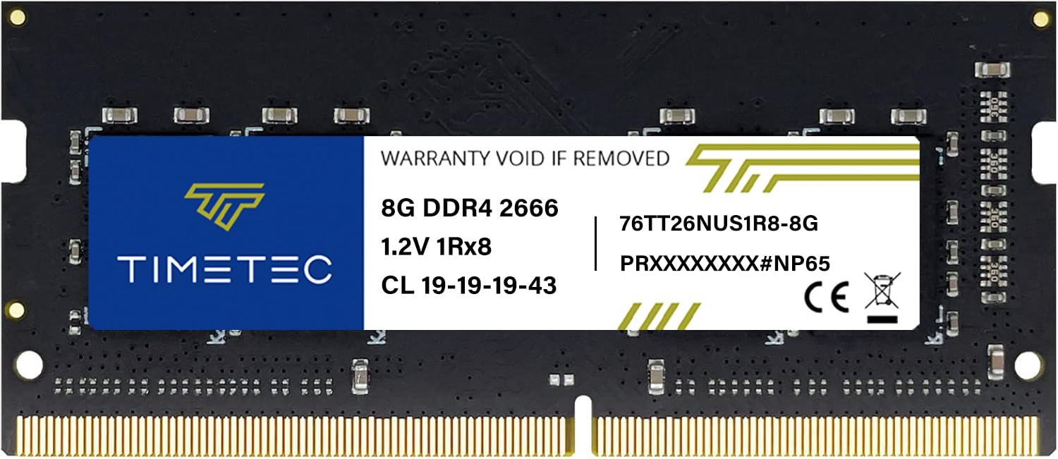 Timetec DDR4-2666 SODIMM 8GB 2枚組 Timetec 8GB DDR4 2666MHz (PC4-2666V) PC4-21300 SODIMM Laptop RAM