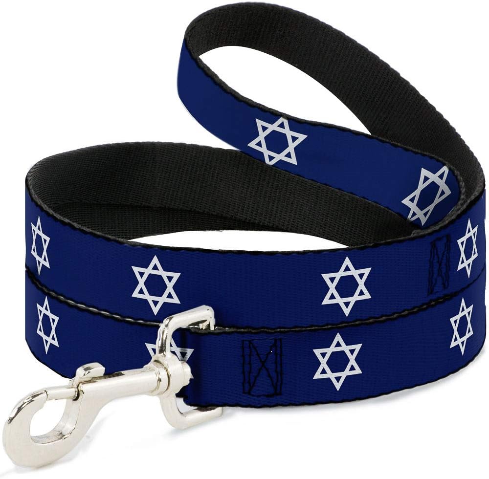 Dog Leash Star of David 6 Feet Long 1.0 Inch Wide