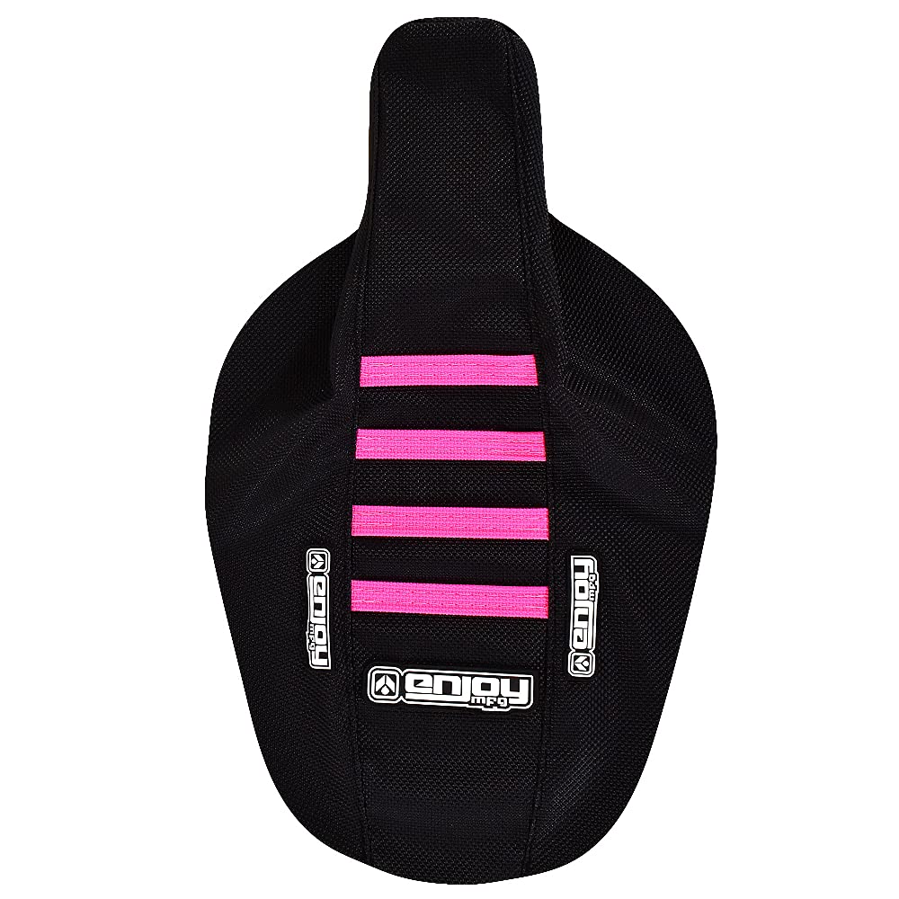 Enjoy Mfg Seat Cover - Compatible Fit for 2003-2013 CRF50 CRF 50 CRF50F XR50 XR 50 - #106 (All Black/Pink Ribs)