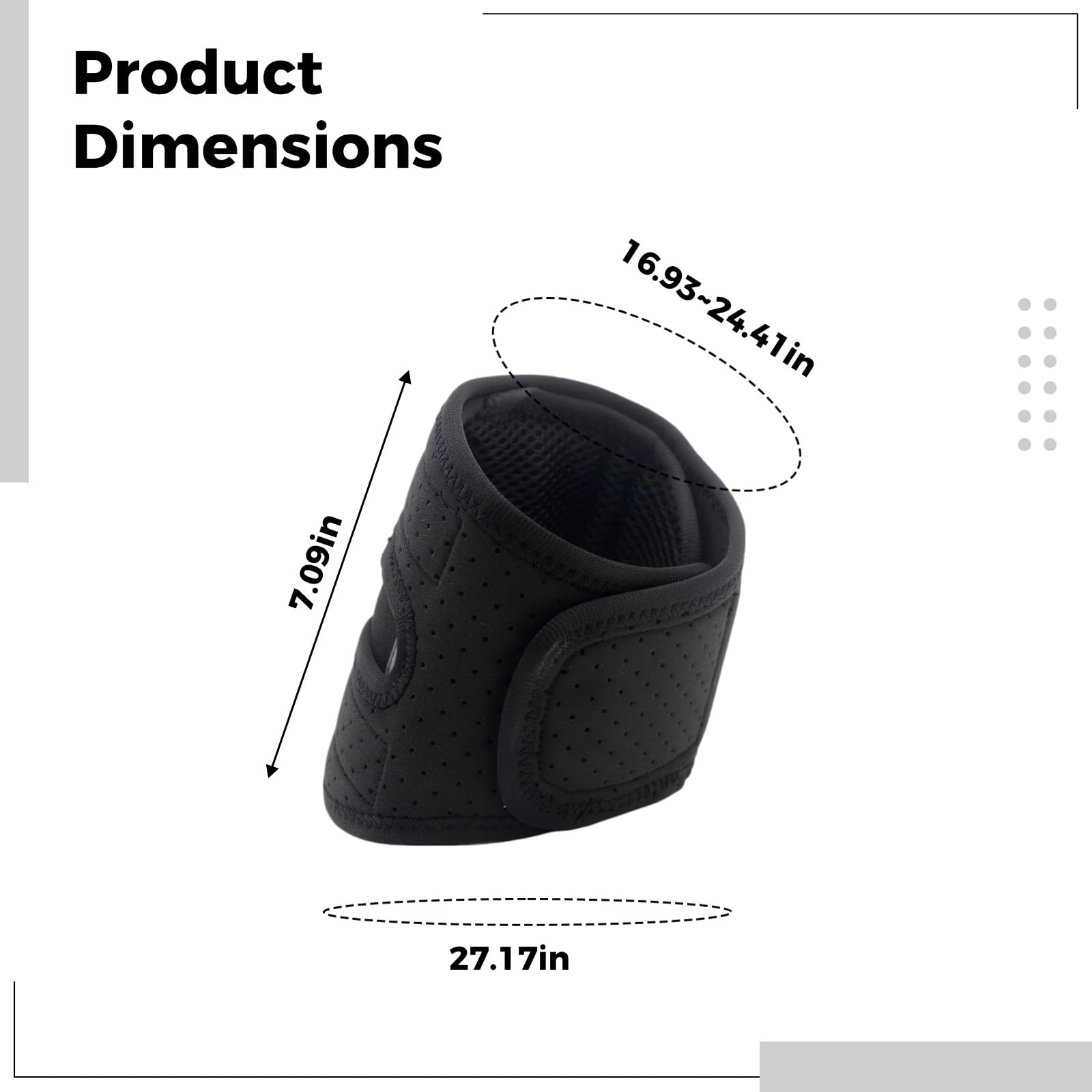 Halsstütze für Haustiere, 27,2 x 7,1 in Kopfkragen und Halsstütze für die Nachsorge, weiches atmungsaktives Material zur Begrenzung starker Bewegungen, Halsumfang 43-62 cm, XL Größe
