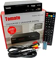 Conversor Digital Full HD 1080p Com Gravador USB HDMI RCA Controle Remoto Para TV Antiga Canal Aberto