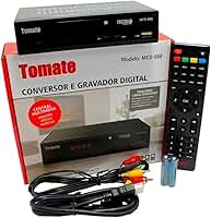 Conversor Digital Full HD 1080p Com Gravador USB HDMI RCA Controle Remoto Para TV Antiga Canal Aberto