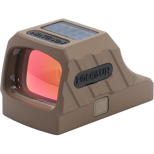Holosun SCS-320-GR Multi-Reticle 32MOA Green Circle & 2MOA Dot Sig P320 Pistol Cut Solar-Charging Reflex Sight, Delta-Point Pro, DPP Footprint (Black/FDE)