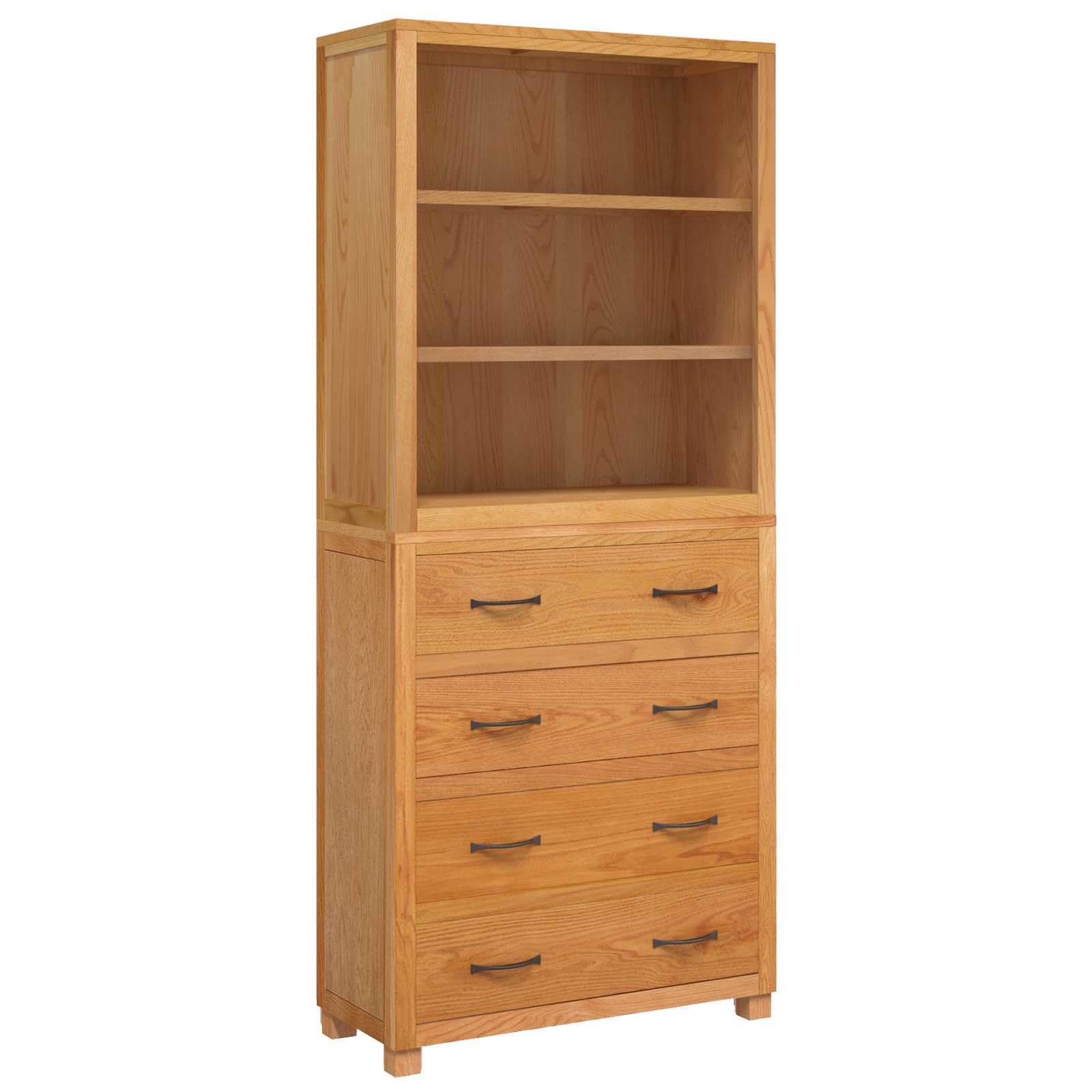 Aufbewahrungsmöbel mit 3 Schubladen Holzwerkstoff - Modernes Stauraum-Möbelset in Braun für Wohnzimmer und Schlafzimmer, Robuster Schrank mit Massivholz-Beinen, 80 x 35 x 185 cm