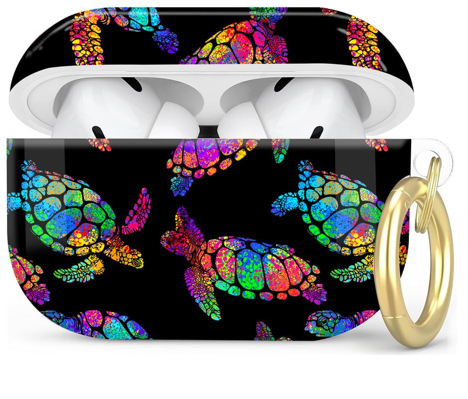 Compatible with AirPod Pro 2nd/1st Generation Case Cover with Key Chain,Full Protective Shockproof Wireless Headphone Case for Airpod Pro 2023/2022/