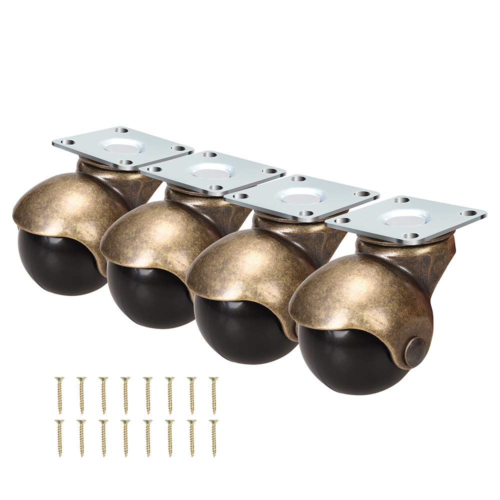 JGJC Ball Caster Wheels,1.5 Inch Small Wheels for Furniture,Vintage