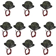 DC 3-24V 90dB Active Piezo Electronic Buzzer Beep Tone Alarm Ringer Continous Sound SFM-27-I Black 10Pcs