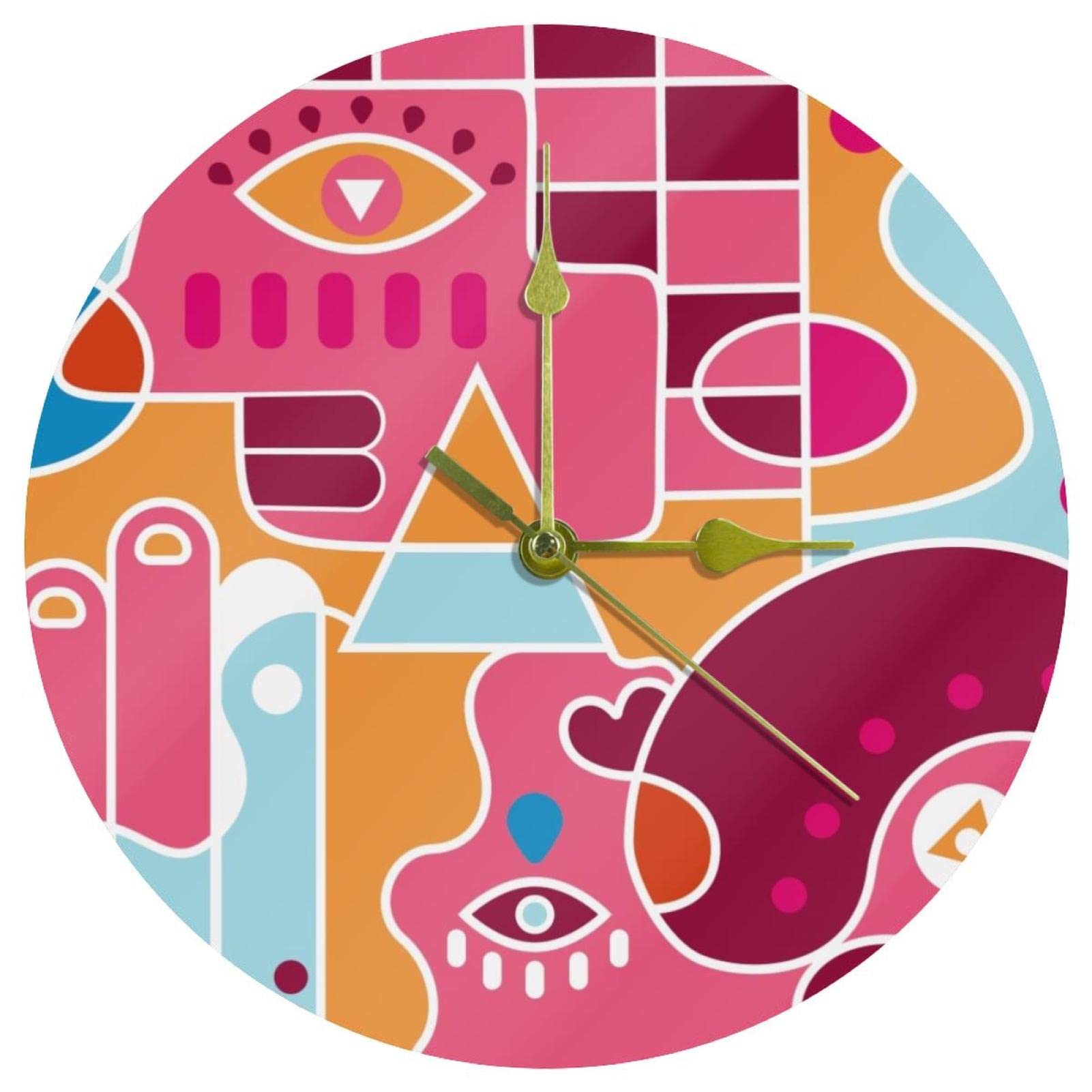Horloge murale en acrylique 24 cm au design moderne et finitions soignées