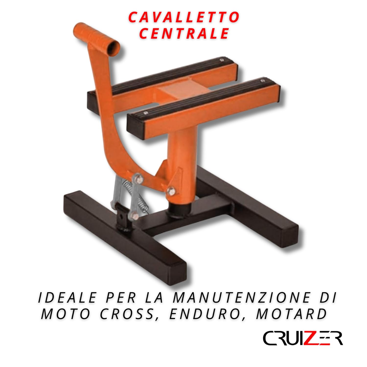 Cruizer - Béquille centrale lève-moto, pour l’entretien de moto cross, enduro, charge maximale 200 kg