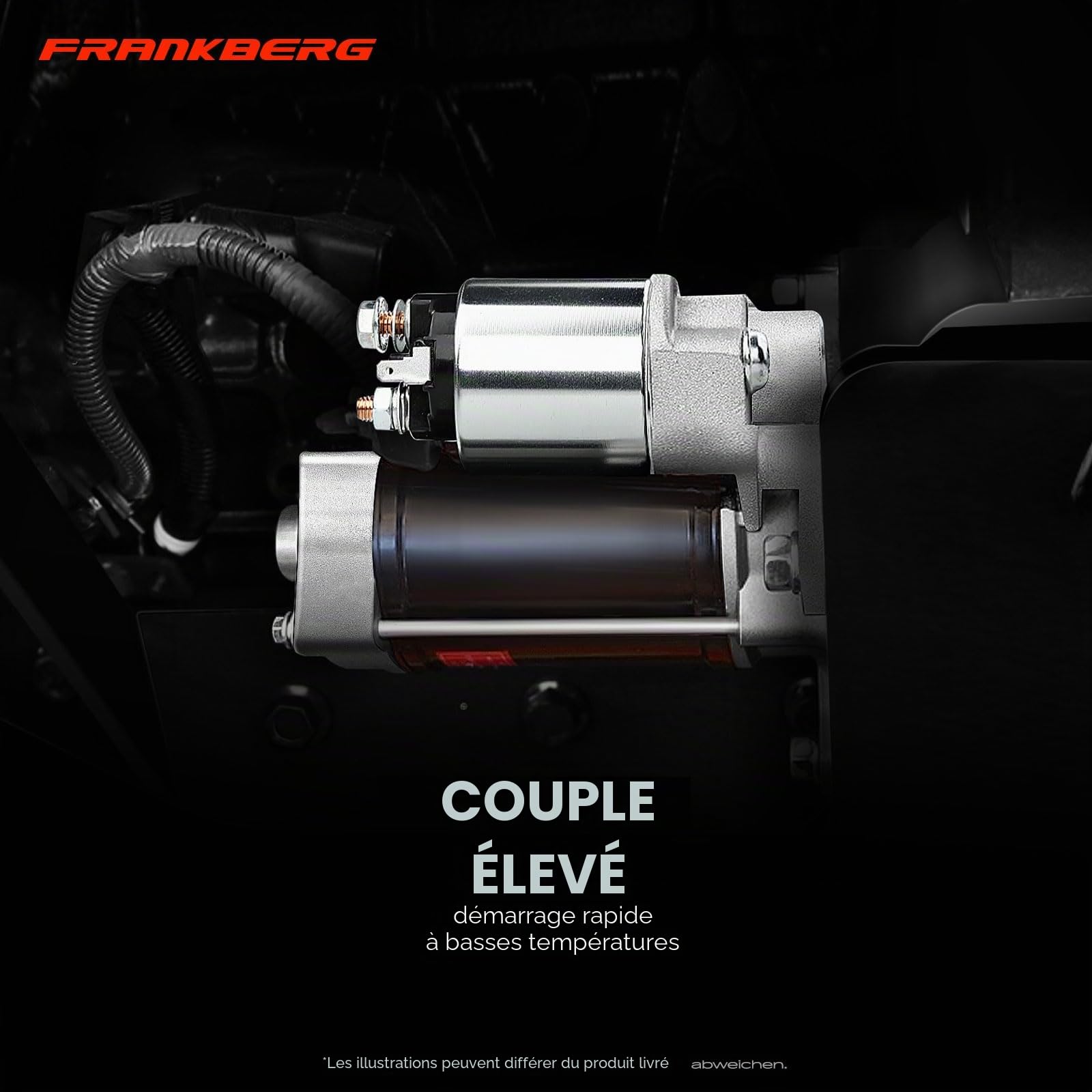 Frankberg Démarreur Compatible avec Marine 2YM15 3JH3 3JH3E 3JH3E-YEU 3JH4E 3YM20 3TNV82 3TNV82A 4JH3E 4TNE88 1999-2003 Remplacer# 129608-77010