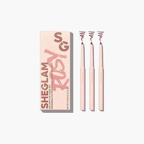 SheGlam So Lippy Lip Liner 3-Piece Set, Rose Garden