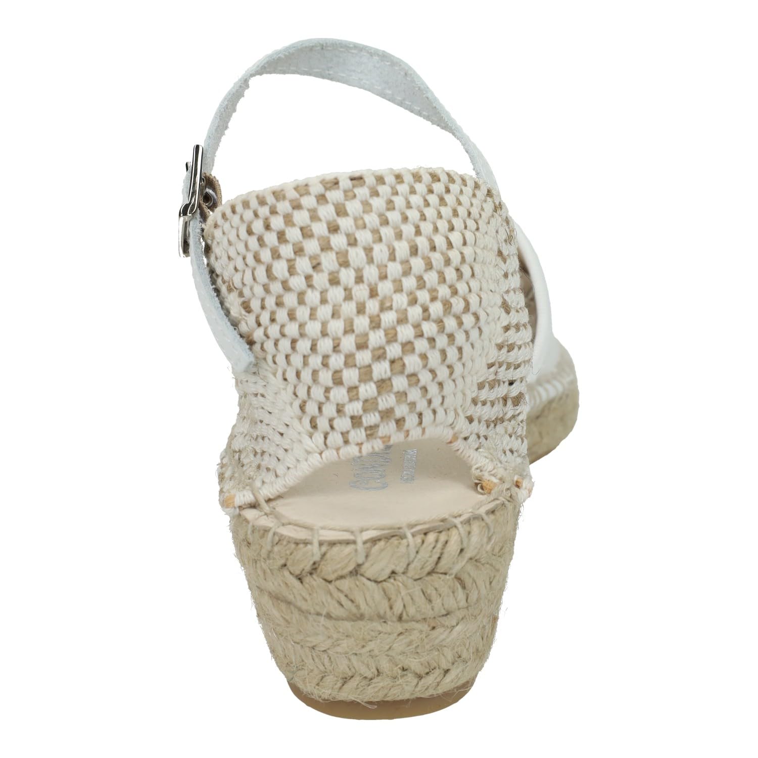 225 Esparteñas Blancas para niñas, esparteñas de comunión para Chicas, con Hebilla y Plantilla de Piel, Hechas en España NIÑA Zapato COMUNIÓN