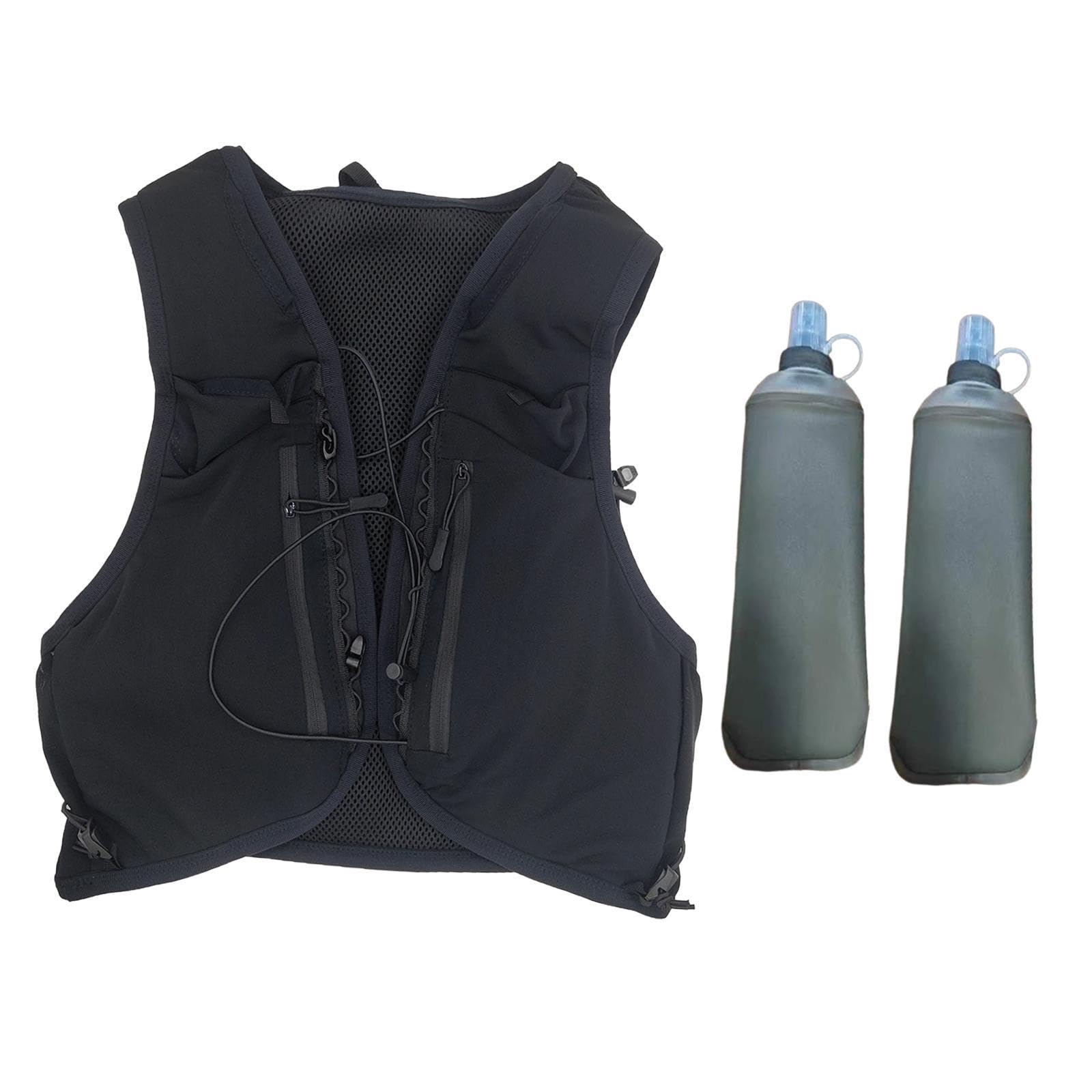 Gilet di Idratazione Zaino di Idratazione Borracce Morbide Zaino Leggero Multitasche per Uomo E Donna Zaino Idrico per Ciclismo da Corsa