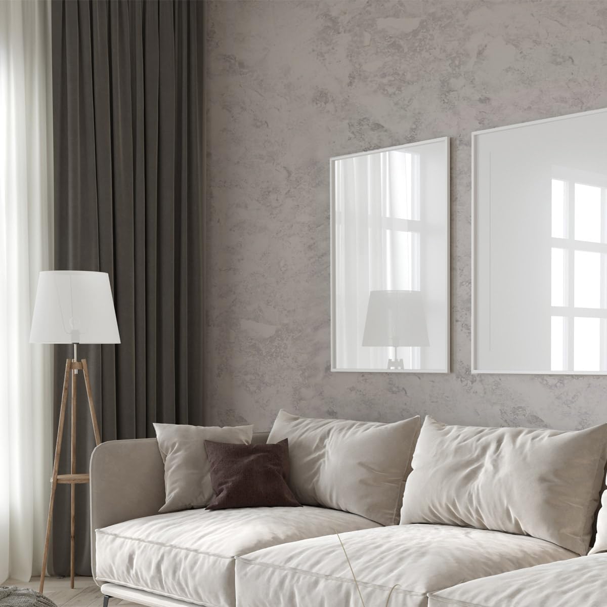 RoyalWallSkins Self Adhesive Marble Contact Paper - Matte Finish Granite Look Wallpaper - Removable Vinyl Film for Countertops, Cabinets, and Home Décor (Cloud Grey Matte, 24" x 78.7")