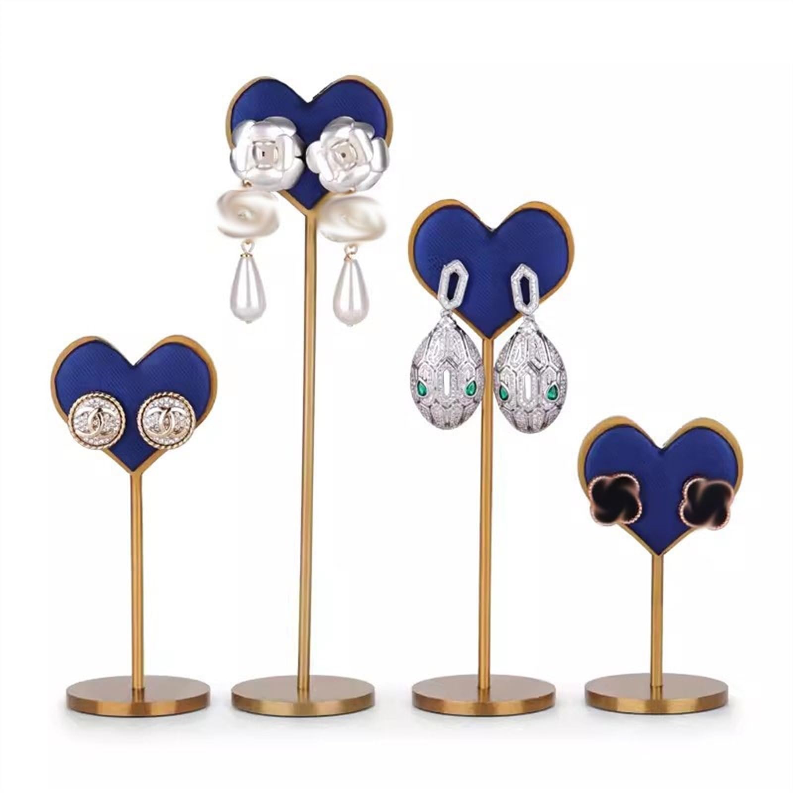 4 Soportes para Joyas, expositores de Pendientes para exhibir, para Mujer, pequeños expositores para Venta de Joyas (A)