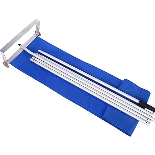 Rastrillo para techo de nieve de 48 pies Rascador de herramientas de eliminación de nieve con ruedas y mango extendido ajustable para sacudidas de