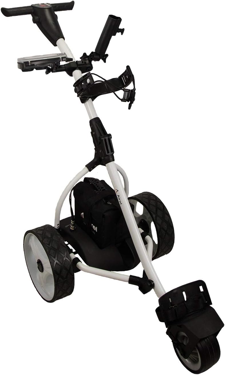 Zerimar Airel Foldable Golf Trolley | Electric Golf Carts | 3 Wheel Golf Cart | Golf Trolley Electric | Electric Golf Trolley White