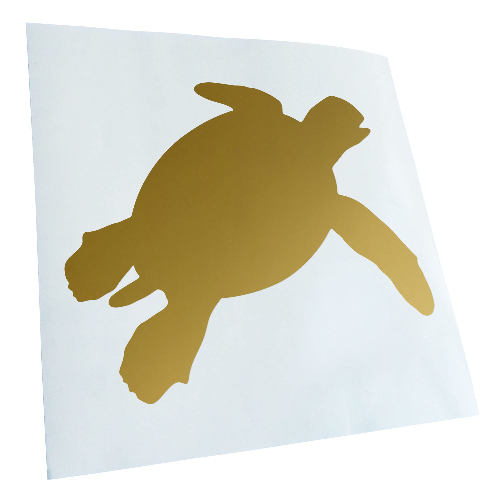 Kiwistar - Car Sticker - Gold - 40 x 33 cm Turtle Silhouette Sticker for Car, Laptop, Bicycle, Truck, Motorcycle, Multicoloured JDM Decal Racing