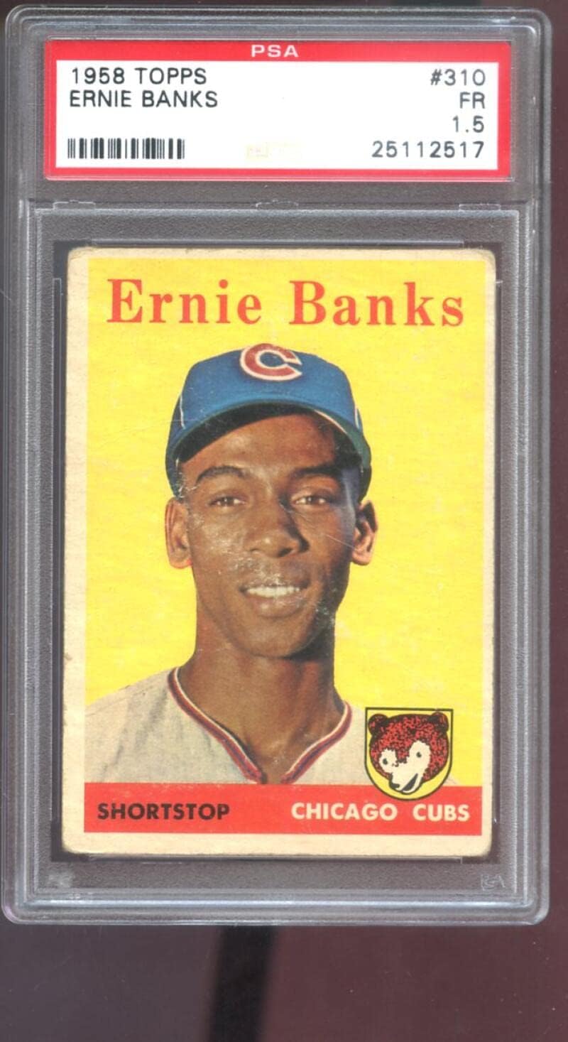 1958 Topps #310 Ernie Banks PSA 1.5 Graded Baseball Card MLB Chicago Cubs