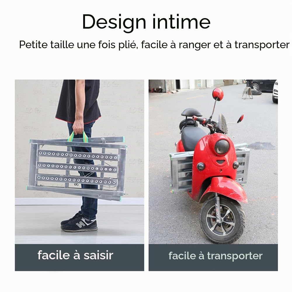 Plateforme d'échafaudage pliable en acier portable pour la maison, le bureau, l'atelier et le garage, charge maximale (140 cm)