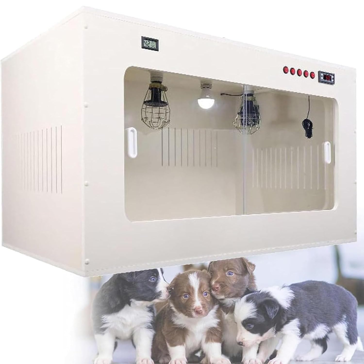 Skrzynka inkubatora dla zwierząt domowych, dla psów i kotów, dla szczeniąt i kociąt, duża żłobek dla wszystkich zwierząt domowych, 60 x 50 x 50 cm
