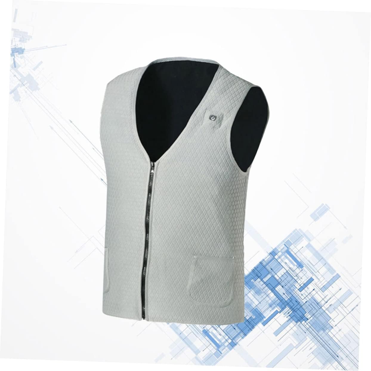 TENDYCOCO Warm Vest Grey Women Jacket Heated Vest USB Heated Vest