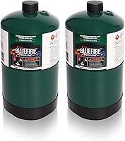 BLUEFIRE 16.4 oz Propane Tanks Pack of 2 - Pure High-BTU Replacement Fuel for Camping Stoves, Torches, Heaters