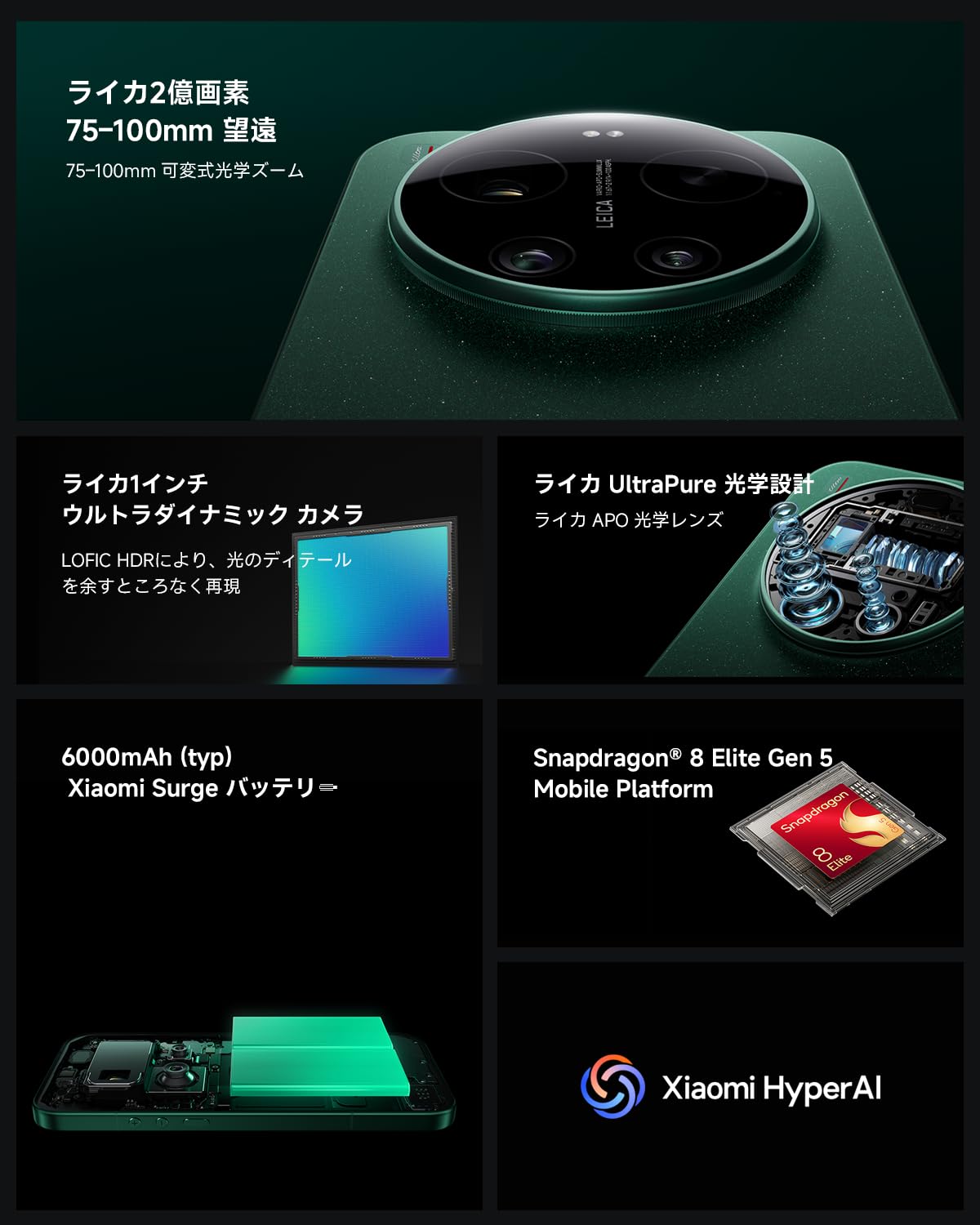 Xiaomi 17 Ultra 16+512 Greenサムネイル2