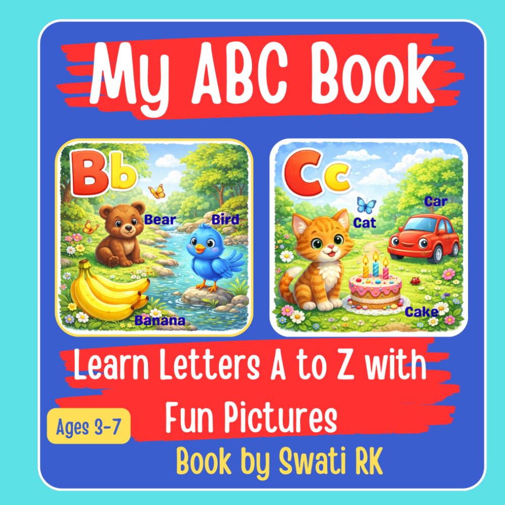 My ABC Book: Learn Letters A to Z with Fun Pictures