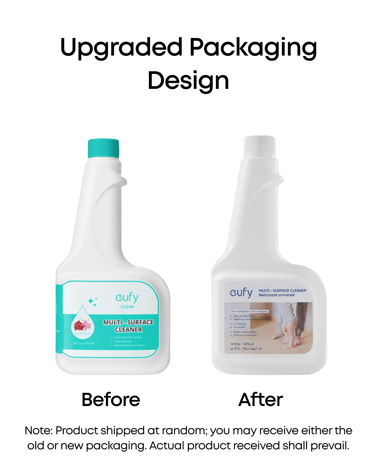 eufy RoboVac - Solución de limpieza de suelos duros (2 botellas), compatible con X10 Pro Omni, X9 Pro, X8 Hybrid, X8 Pro, X8 Pro SES, 473.2 ml, limpiador de suelos