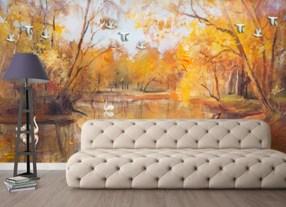 Papier Peint Intissé Forêt Géant pour Salon - Créez un Décor Nature Grand Format