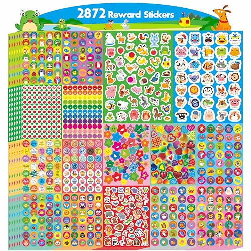 2872 Large Incentive Stickers, 64 Sheets Round Encouragement Stic...