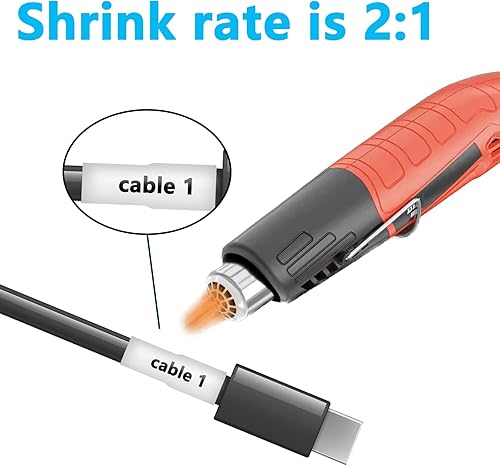 Miniatura 3 de WEEMAY Paquete de 2 cintas termocontraíbles compatibles con Brother HSe-231 HSe231 HS-231 HS231 HS231 Negro sobre Blanco para Ptouch PT-E300